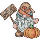 Fall Y'all Gnome | Machine Embroidery Designs by JuJu