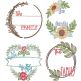 Family Wreaths 1 | Machine Embroidery Designs by JuJu