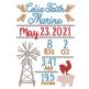Farm Life Birth Announcement Template Machine Embroidery Designs by JuJu