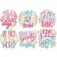 Feel Good Word Art 2 Digital Machine Embroidery Designs by JuJu
