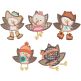 Festive Turkeys 1 | Machine Embroidery Designs by JuJu