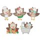 Festive Turkeys 2 | Machine Embroidery Designs by JuJu