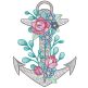 Floral Anchors | Machine Embroidery Designs by JuJu