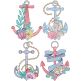 Floral Anchors 2 | Machine Embroidery Designs by JuJu