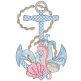 Floral Anchors 2 | Machine Embroidery Designs by JuJu