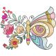 Floral Butterflies Embroidery Design Set | Designs by JuJu