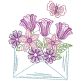 Floral Greeting Cards Digital Embroidery Designs by JuJu