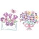 Floral Greeting Cards Digital Embroidery Designs by JuJu