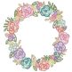 Floral Laurel Wreaths Machine Embroidery Designs by JuJu