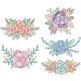 Floral Sprays Sketch 1 Digital Embroidery Designs by JuJu