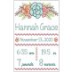 Floral Swag Birth Announcement Machine Embroidery Designs by JuJu