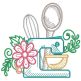 Floral Swirly Kitchen 1 | Machine Embroidery Designs by JuJu
