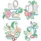 Floral Swirly Kitchen 1 | Machine Embroidery Designs by JuJu