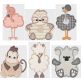 Fluffy Hair Friends Applique Machine Embroidery Designs by JuJu 