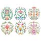 Folk Art Floral Motifs 1 Machine Embroidery Designs by JuJu