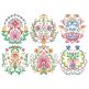 Folk Art Floral Motifs 2 Machine Embroidery Designs by JuJu