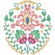 Folk Art Floral Motifs 3 Machine Embroidery Designs by JuJu