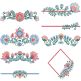 Folksy Floral Sketch Digital Embroidery Designs by JuJu