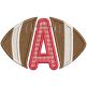 Football Applique Alphabet Machine Embroidery Designs By JuJu
