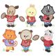 Football Critters Applique Machine Embroidery Designs by JuJu 