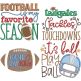 Football Word Art 3 | Machine Embroidery Designs by JuJu