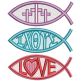 Free Standing Lace Christian Fish 2 | Machine Embroidery Designs by JuJu