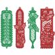Free Standing Lace Christmas Bookmarks