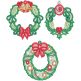 Free Standing Lace Christmas Wreaths | Machine Embroidery Designs by JuJu