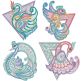 Free Standing Lace Exotic Birds 2 | Machine Embroidery Designs by JuJu