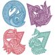 Free Standing Lace Exotic Birds 3 | Machine Embroidery Designs by JuJu