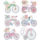 Fun Bicycle Rides 3 Machine Embroidery Designs by JuJu
