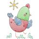 Fun Chickens Vintage Sketch Machine Embroidery Designs by JuJu