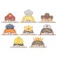 Fun Hat Peekers 1 Machine Embroidery Designs by JuJu
