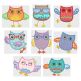 Funky Owls Applique Machine Embroidery Designs by JuJu 