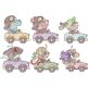Funny Animals In Cars | Machine Embroidery Designs by JuJu