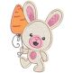 Funny Bunny Applique Machine Embroidery Designs by JuJu 