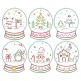 Fun Snowglobes Machine Embroidery Designs by JuJu

