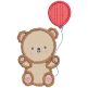 Fuzzy Teddy Bears Applique Machine Embroidery Designs by JuJu 