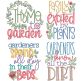 Gardening Word Art 2 | Machine Embroidery Designs by JuJu