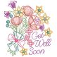 Get Well Soon Greeting Cards Digital Embroidery Designs by JuJu