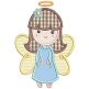 Girl Angels Applique Machine Embroidery Designs by JuJu 