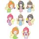 Girl Angels Applique Machine Embroidery Designs by JuJu 