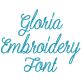 Gloria Embroidery Font | Machine Embroidery Designs by JuJu