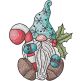 Gnome Candy Cane | Machine Embroidery Designs by JuJu