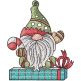 Gnome Present | Machine Embroidery Designs by JuJu