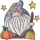 Gnome Wizard | Machine Embroidery Designs by JuJu