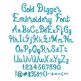 Gold Digger Embroidery Font | Machine Embroidery Designs by JuJu