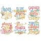 Grace Word Art Machine Embroidery Designs by JuJu
