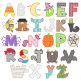 Halloween Applique Alphabet Machine Embroidery Designs By JuJu
