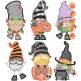 Halloween Gnomes Digital Machine Embroidery Designs by JuJu
